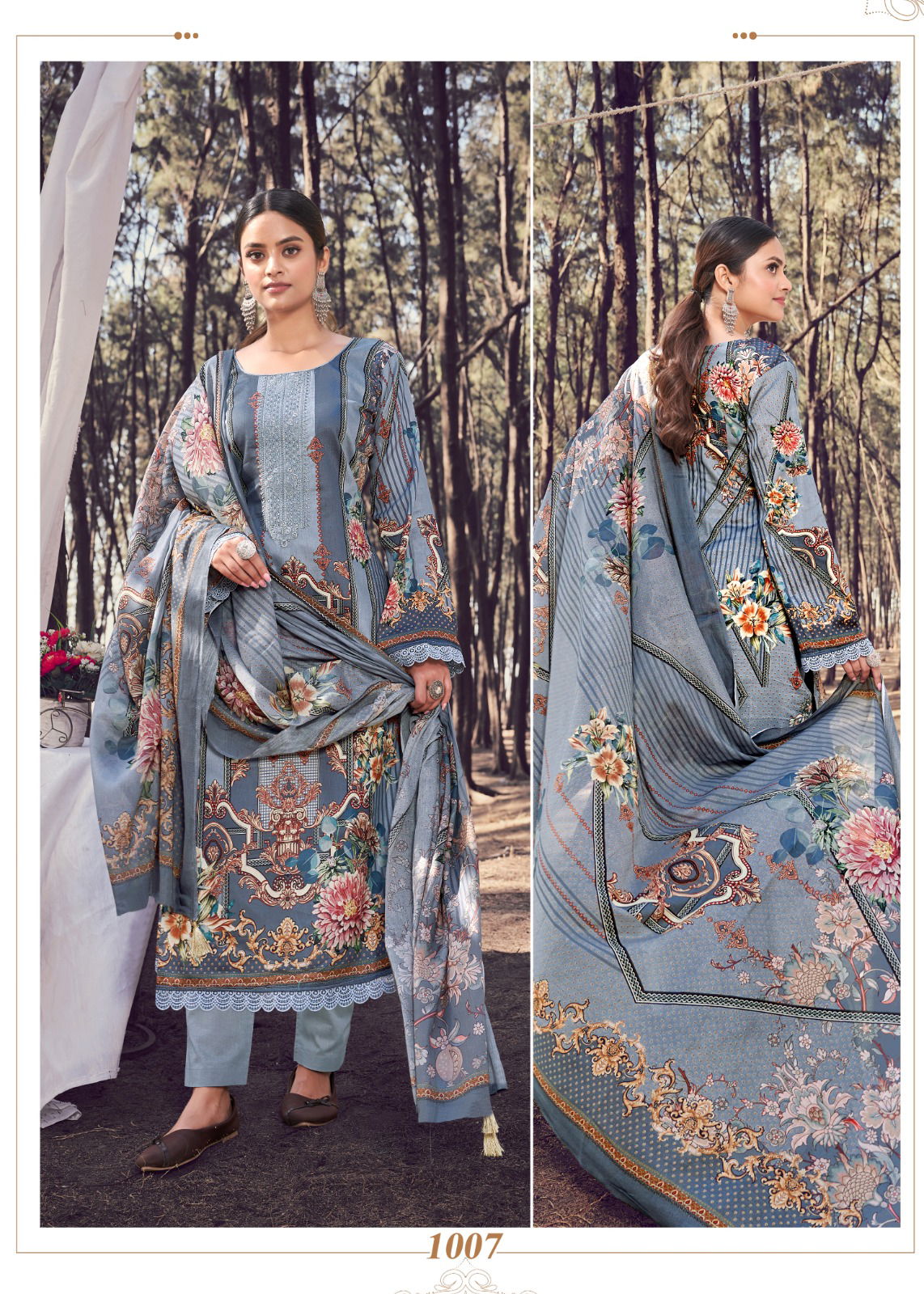 AZA Hermitage 1001-1007 Wholesale Pakistani Dress Material Catalog